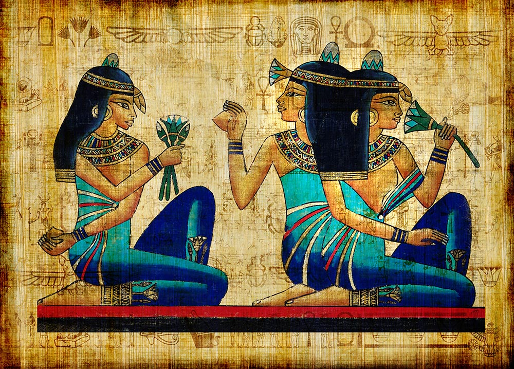 Schönheitsideale im alten Ägypten auf Papyrus