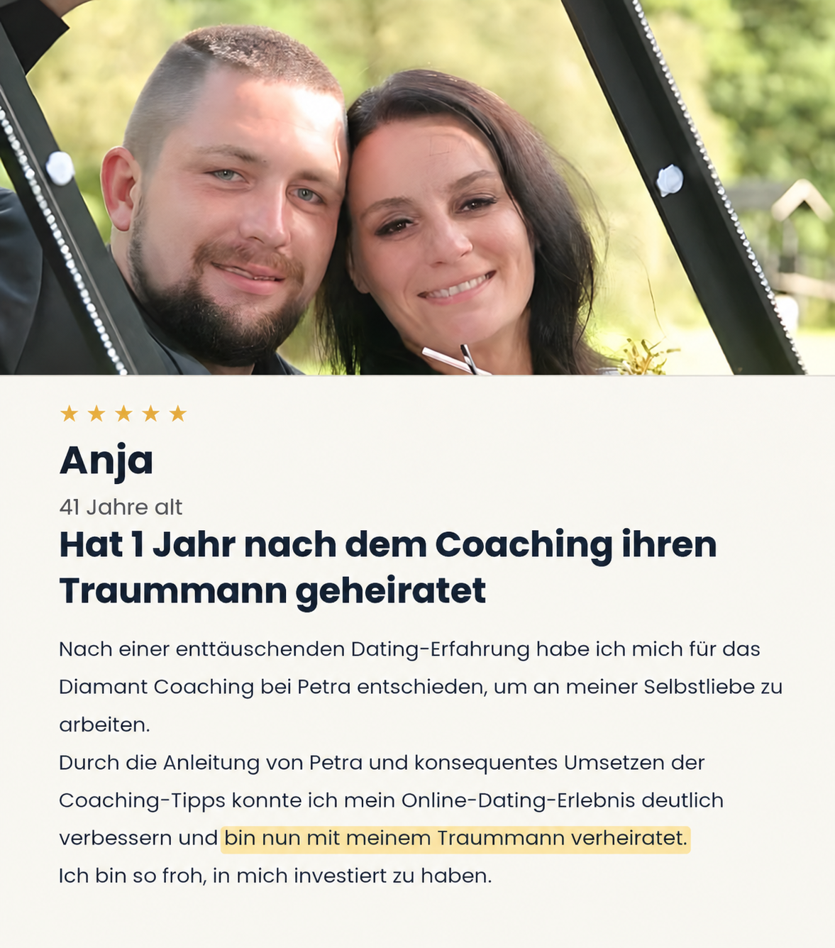 Erfolgsgeschichte Anja